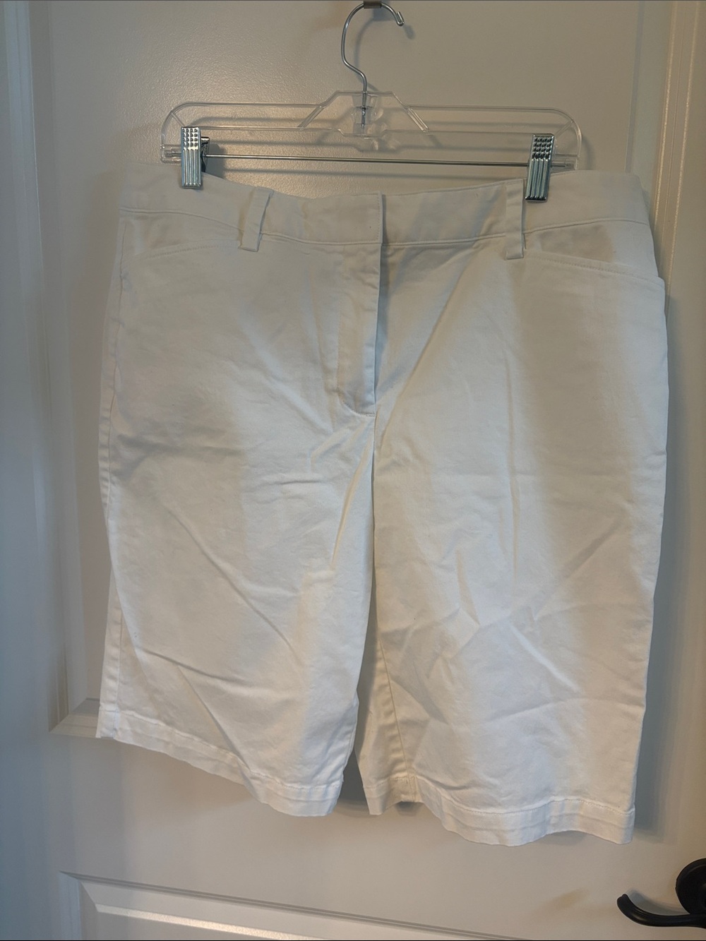 Lands' End White Women's Bermuda Shorts